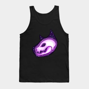 Purple Galaxy Cat Skull Tank Top